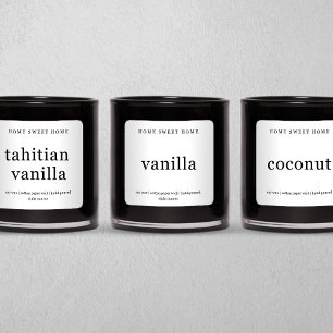 Personalised Candle Label Square Sticker