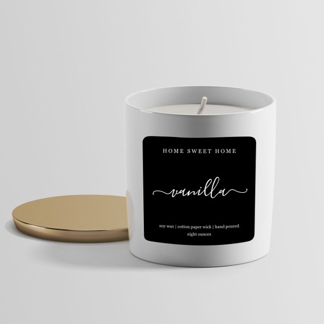 Personalised Candle Label Square Sticker (Creator Uploaded)