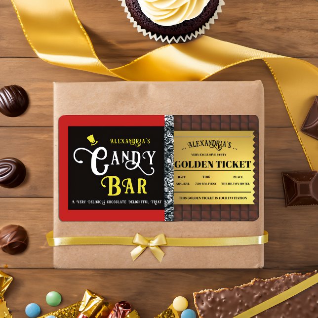 Personalised Candy Bar Golden Ticket (Creator Uploaded)