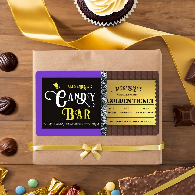 Personalised Candy Bar Golden Ticket (Creator Uploaded)