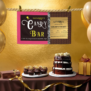 Personalised Candy Bar Golden Ticket Banner