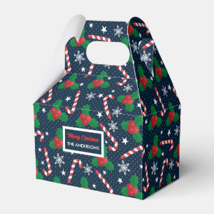 Personalised Candy Cane & Holly Berry Gift Boxes