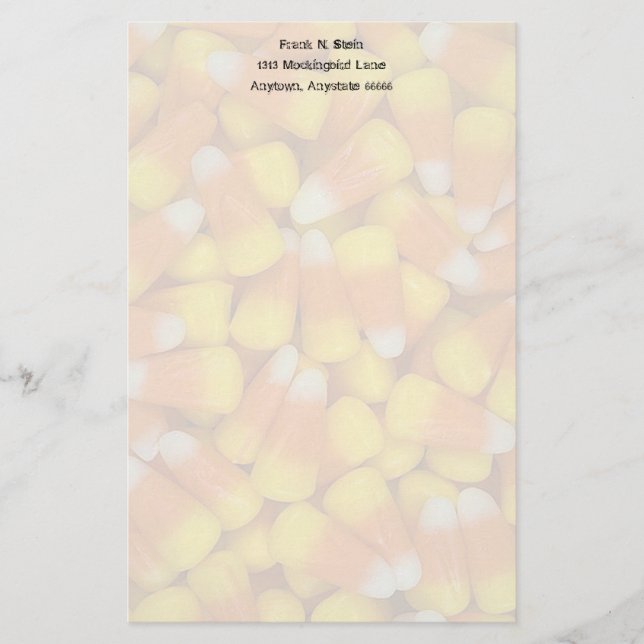 Personalised Candy Corn Stationery (Front)