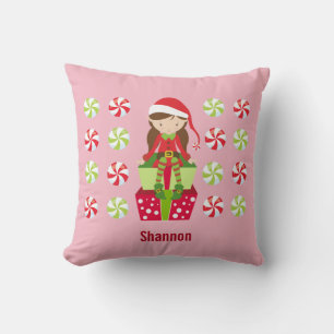 Personalised Candy Crush Female Elf Cushion