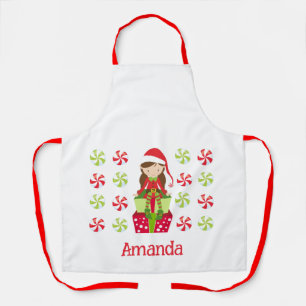 Personalised Candy Crush She Elf Christmas  Apron