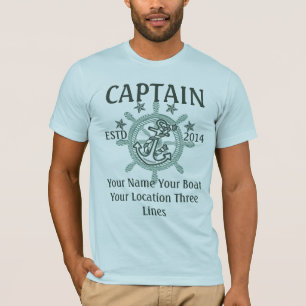Personalised Captain First Mate Skipper Crew T-Shirt