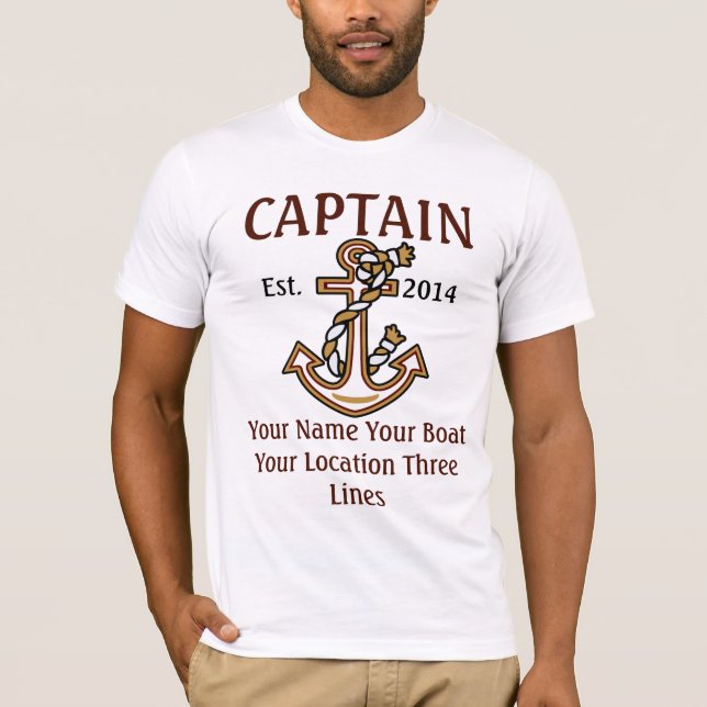 Personalised Captain First Mate Skipper Gear T-Shirt (Front)