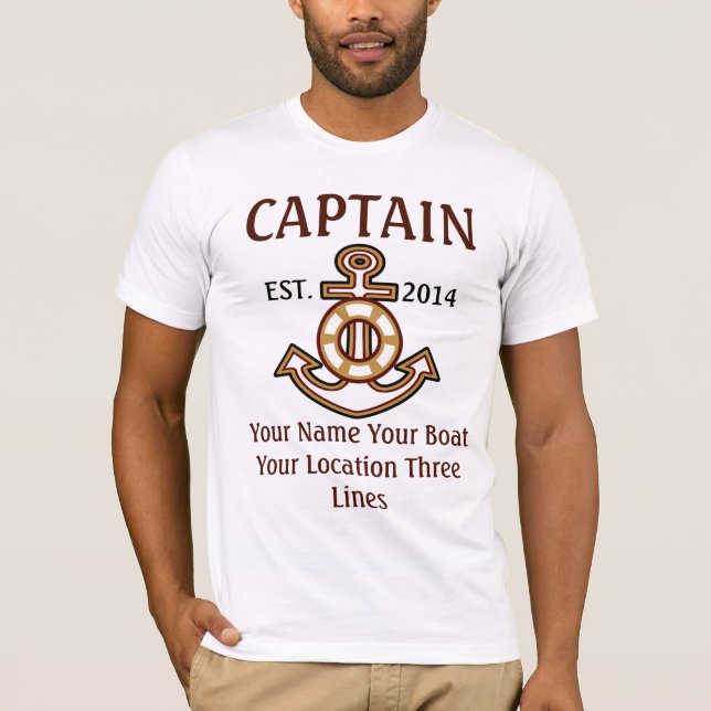 Personalised Captain First Mate Skipper Gear T-Shirt (Front)