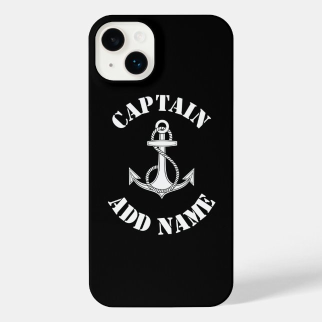 Personalised captain name boat iPhone case (Back)