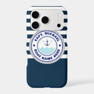 Personalised Captain Nautical Anchor Boat Name