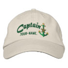 Personalised Captain Nautical Anchor Name Green