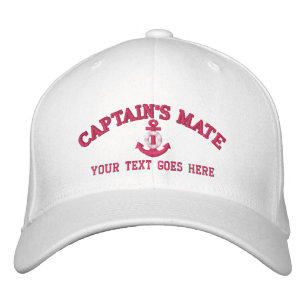 Personalised Captain's Mate Boat Name Your Name Embroidered Hat