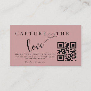 Personalised Capture The Love Wedding Qr Code Enclosure Card