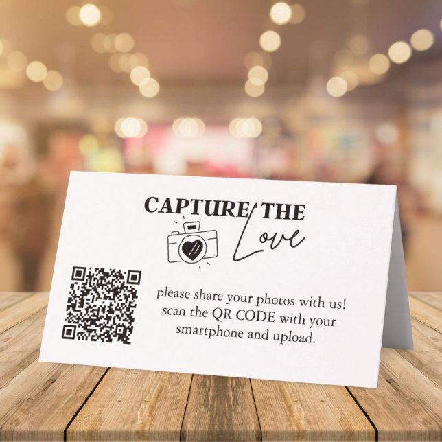 Personalised Capture The Love Wedding Qr Code Loyalty Card (Creator Uploaded)