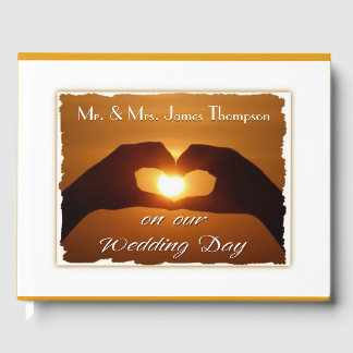 Personalised Capturing Sunset Wedding Guest Book