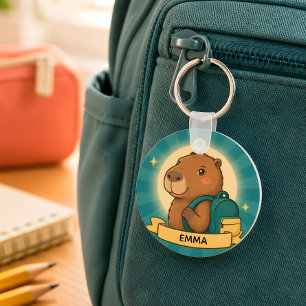 Personalised Capybara Backpack Charm Keychain