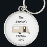 Personalised Caravan Keys name Key Ring<br><div class="desc">Personalised Caravan Gift,  Caravan Lover Gift,  Personalised Keyring,  Caravan Club</div>