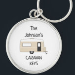 Personalised Caravan Keys name Key Ring<br><div class="desc">Personalised Caravan Gift,  Caravan Lover Gift,  Personalised Keyring,  Caravan Club</div>