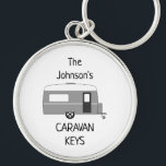 Personalised Caravan Keys name Key Ring<br><div class="desc">Personalised Caravan Gift,  Caravan Lover Gift,  Personalised Keyring,  Caravan Club</div>