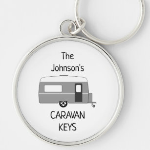 Personalised Caravan Keys name Key Ring