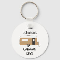 Personalised Caravan Keys name Keychain