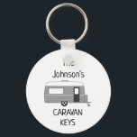 Personalised Caravan Keys name Keychain<br><div class="desc">Personalised Caravan Gift,  Caravan Lover Gift,  Personalised Keyring,  Caravan Club</div>