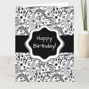 Personalised Card Hearts Doodle with Inner Verse