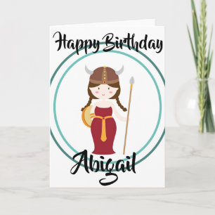 Personalised Card - Viking Warrior Princess