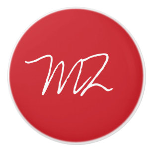 Personalised Cardinal Red Ceramic Knob