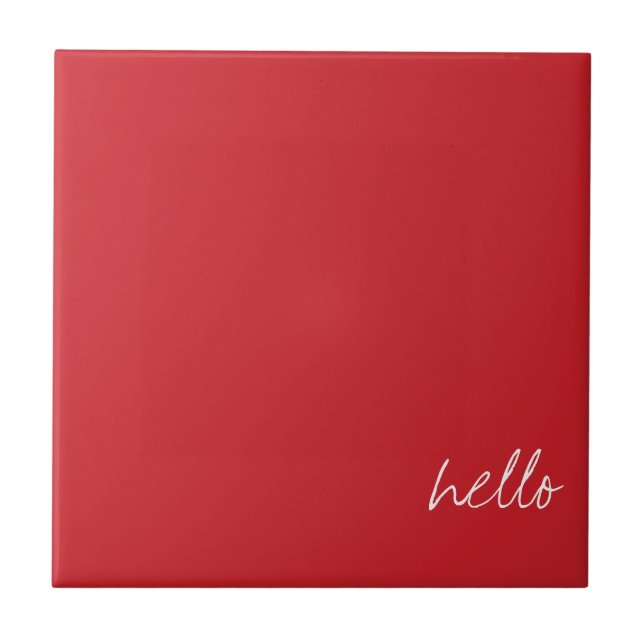 Personalised Cardinal Red Ceramic Tile (Front)