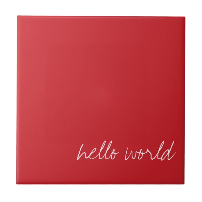 Personalised Cardinal Red Ceramic Tile (Front)