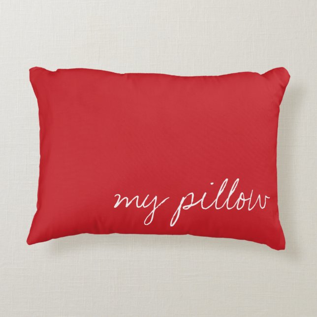 Personalised Cardinal Red Decorative Cushion (Back)