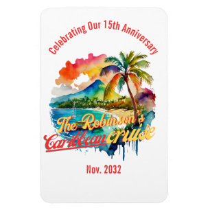 Personalised CARIBBEAN CRUISE Door Keepsake Magnet