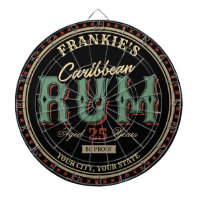 Personalised Caribbean Rum Liquor Bottle Label Bar