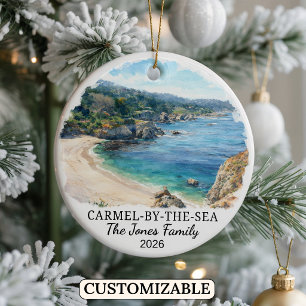 Personalised Carmel By The Sea, Custom California Ceramic Ornament