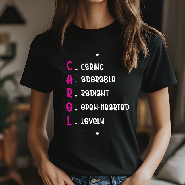 Personalised Carol Name Art T-Shirt (Creator Uploaded)