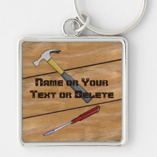 Personalised Carpenter Gifts, Woodworkers Keychain