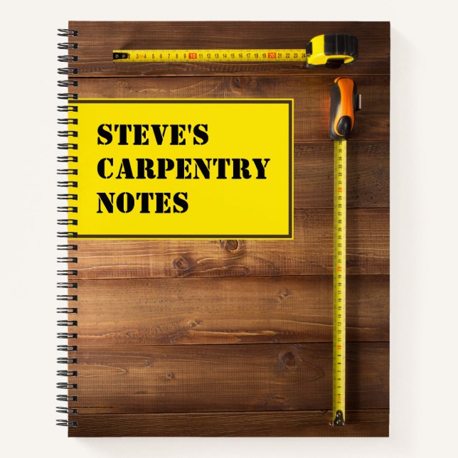 Personalised Carpentry Notebook (Front)