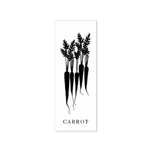 Personalised Carrots Vegetarian Vegan              Rubber Stamp