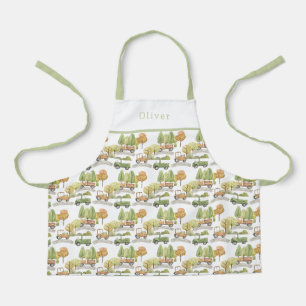 Personalised Cars Pattern Apron. Apron