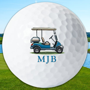Personalised Cart Custom Golfer 3 Initial Monogram Golf Balls