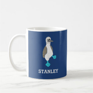 Personalised Cartoon Blue-Footed Booby Bird Coffee Mug