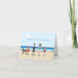 Personalised Cartoon Family Note Card