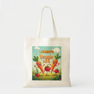 Personalised Cartoon Food Party Favour Tote Bag