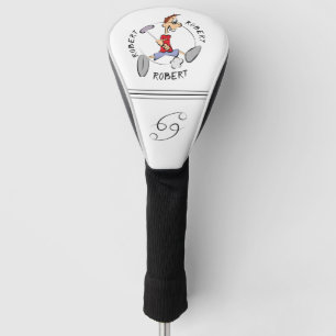 Personalised Cartoon Golfer Driver Headcover