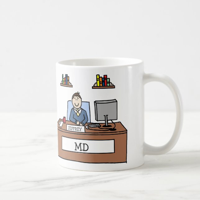 Personalised cartoon mug- MD Coffee Mug (Right)