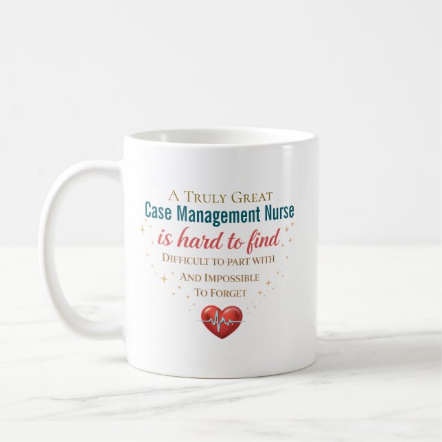 Personalised Case Management Nurse Appreciation Coffee Mug (Left)