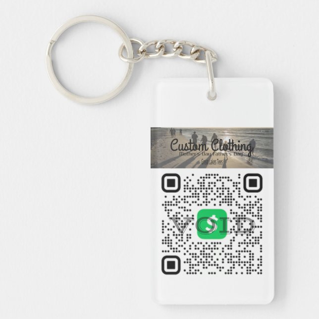 Personalised Cash App & Venmo QR Code  Key Ring (Front)