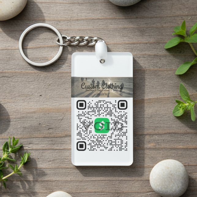 Personalised Cash App & Venmo QR Code  Key Ring (Contactless Transactions Made Easy - QR Code Keychain)