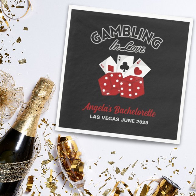 Personalised Casino Las Vegas Bachelorette Party Napkin (Personalized Casino Las Vegas Bachelorette Party Napkins)